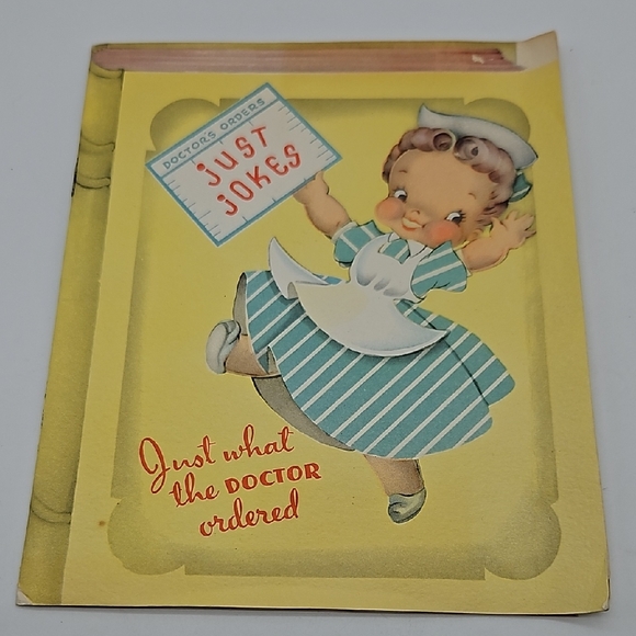 Sunny Yellow Vintage Just Jokes Booklet - Picture 7 of 7